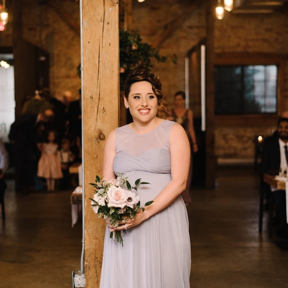 PINKBLUSH grey maternity evening gown size 8 - Picture 1 of 3